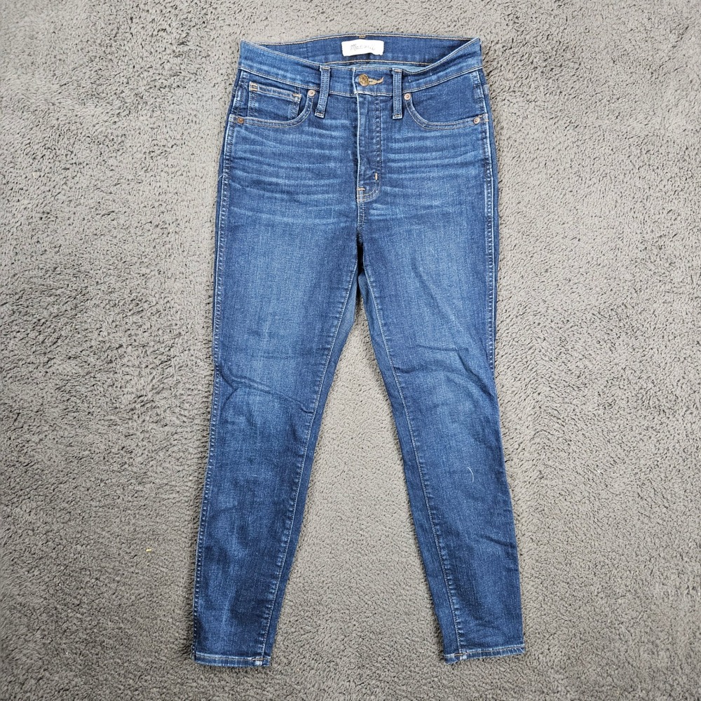 Madewell 10" High-Rise Skinny Jeans Blue Dark Wash‎ Petite 26P J1015